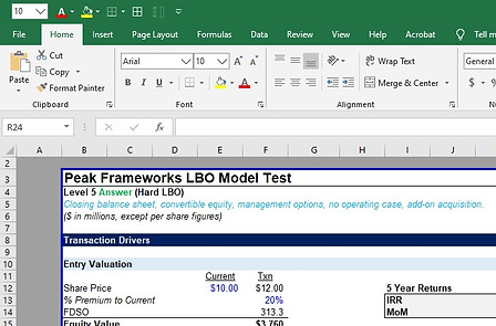 Peak Frameworks LBO